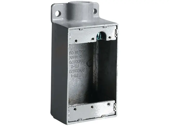 Hubbell FS3 1 inches aluminum shallow dead end device box