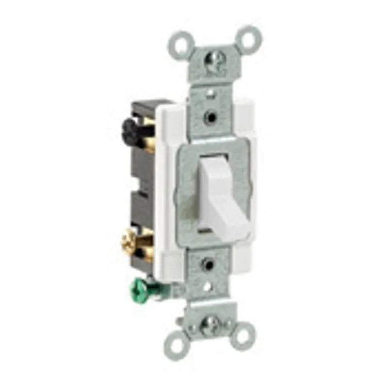 Leviton CS420-2W 20A, 120/277 VAC, Toggle 4-Way AC Quiet Switch, Commercial Spec Grade