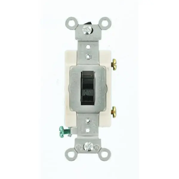 Leviton CS120-2E Toggle Single-Pole AC Quiet Switch 20-Amp 120/277-Volt replacement CS120BK