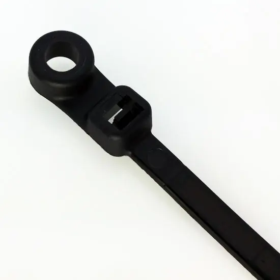 Cambridge 110868 Screw Mount Cable Tie 8in 50LB Uv Black 100pk