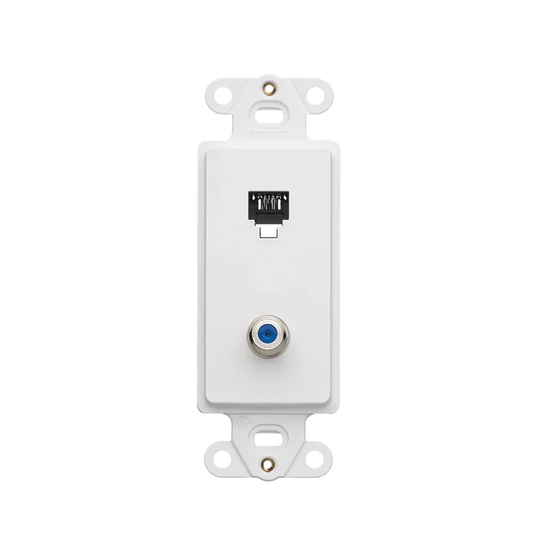 Leviton 40659-W Decora Insert, 6P4C + F-Connector
