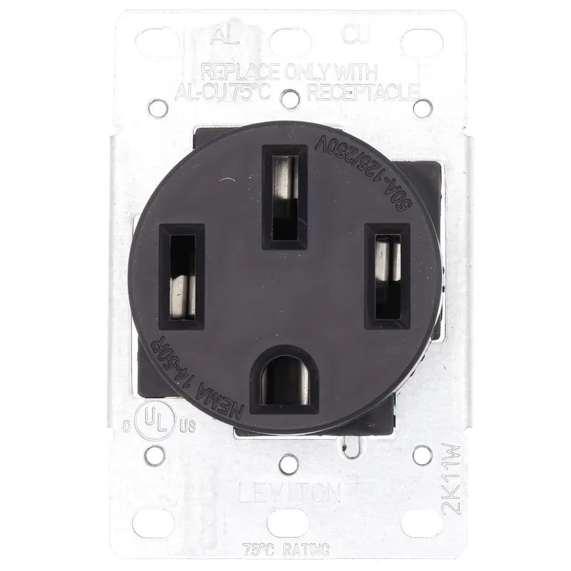 Leviton 279-S00 Receptacle 50 Amp, 125/250V, Nema 14-50R
