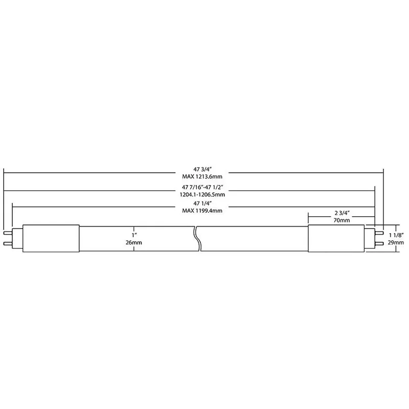 Rab T8-17-48G-830-SD-BYP LED LMP 4 Foot
