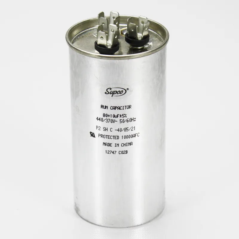 Supco CD80+10X440R Round Dual Run Capacitor 80+10 MFD 440 Volt