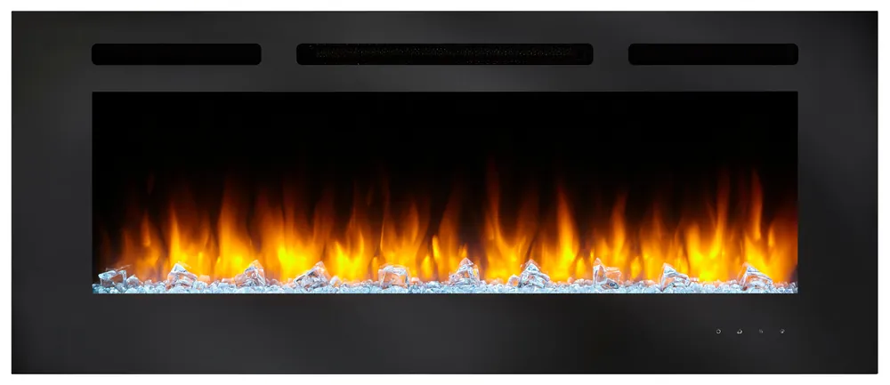 Simplifire SF-ALLP72-BK Allusion Platinum Linear Electric Fireplace 72 Inch