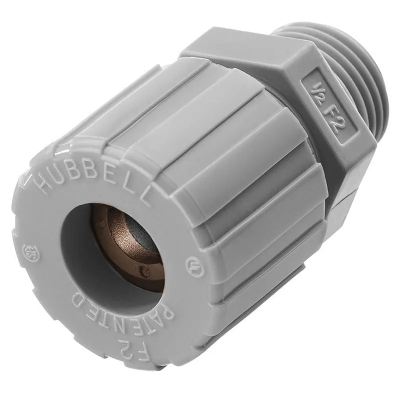 Hubbell SHC1036CR Cord Connector Straight Male 3/4 Inch Nylon 0.50 to 0.63 Inch