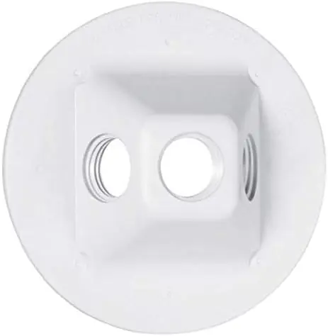 Hubbell PLV330WH Round Hole Weatherproof Nonmetallic Lampholder Cover