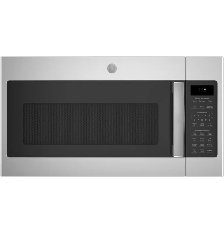 Ge Appliances JNM7196SKSS 1.9 Cu. Ft. Over-the-Range Sensor Microwave Oven with Recirculating Venting