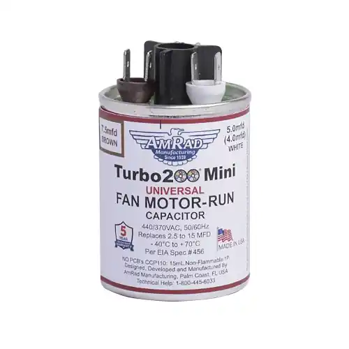 Rectorseal turbo200 Motor Run Capacitor 2.5-15 Mfd 440V