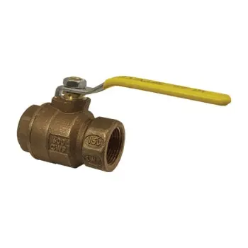 Apollo Valves 77C10604A 77C-A 2-Piece Ball Valve, 1-1/4 in, FNPT, Bronze Body, Full Port, RPTFE Softgoods, Domestic