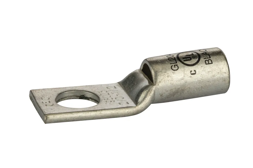 Nsi Industries GL2048 1/2 inch 2/0 AWG Black Copper Short Barrel 1-Hole Compression Lug