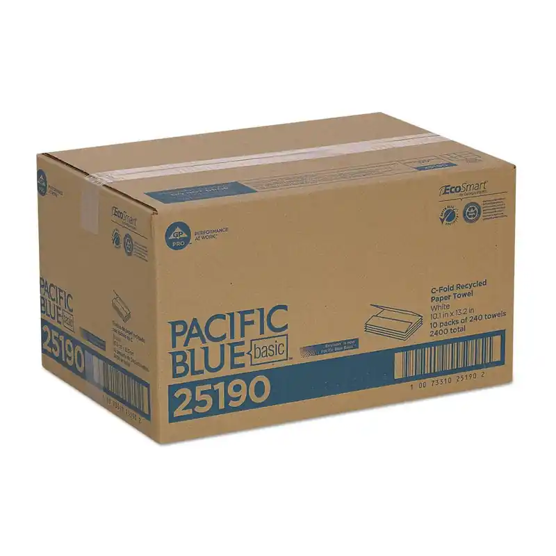 Georgia-Pacific 25190 Pacific Blue C-Fold Towel White (10/Ca)