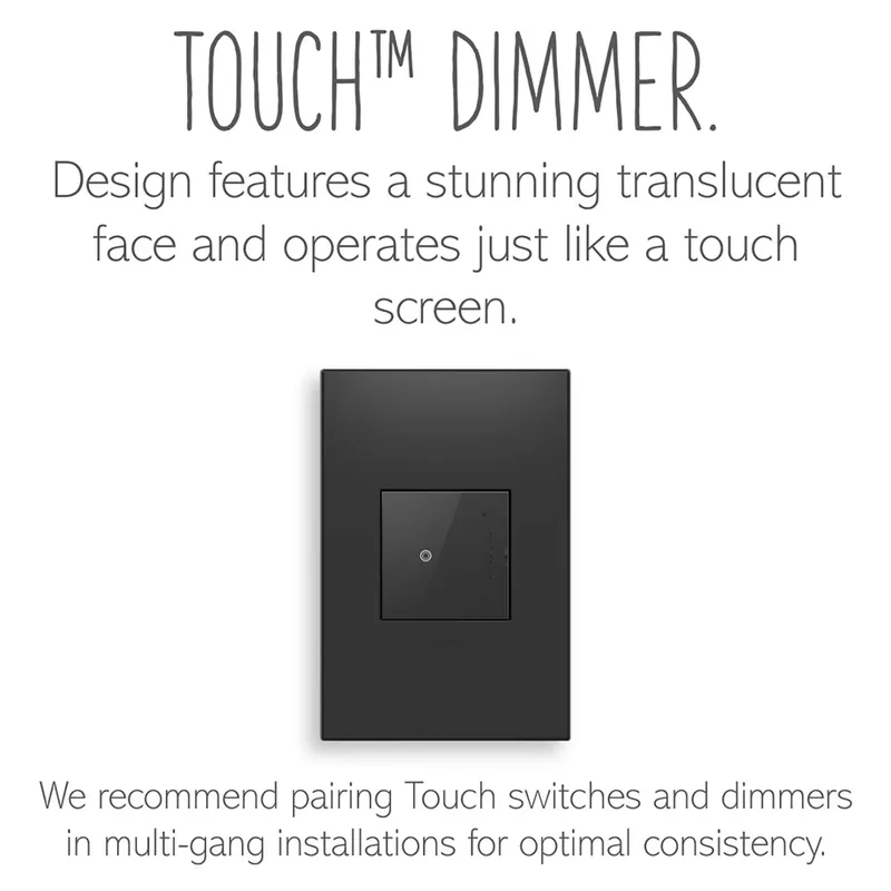 Legrand ADTH703TUG4 Adorne® Touch Tru-Universal Dimmer