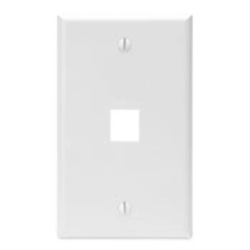 Leviton 41080-1WP QuickPort Single-Gang Wall Plate 1-Port
