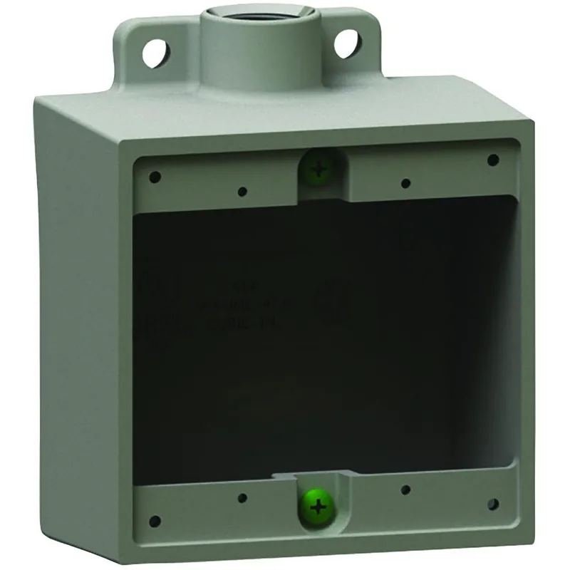 Hubbell 2FD-2 Device Box 3/4 inches Aluminum, 2FD Type Two Gang Deep