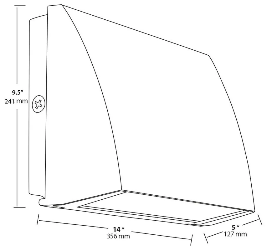 Rab SLIM57 Slim Cutoff Standard Wallpack 57W