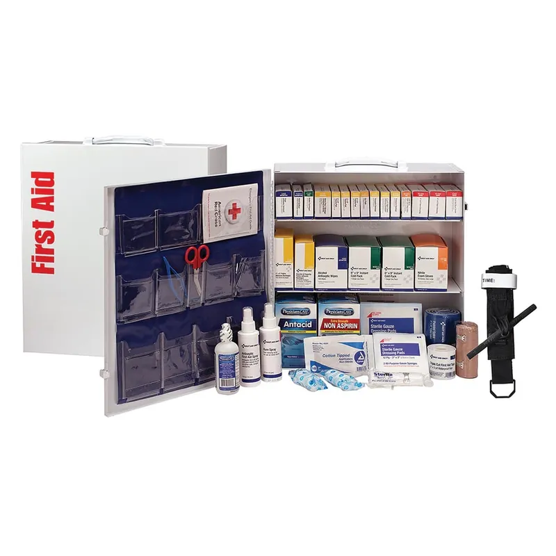 First Aid Only 91340 3 Shelf First Aid Cabinet, 100 Person, ANSI Compliant, Class B