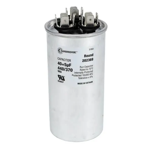 Cambridge 202369 Round Run Capacitor 40 Plus 5 MFD (1-Pack)