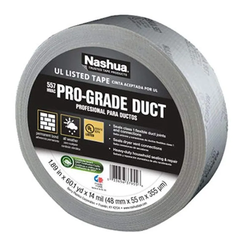 Nashua 1086927 UL181-B Foil Duct Tape 2 in X 60 Yd Silver