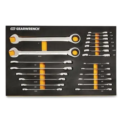 Gearwrench 86526 sae 72t rw std/stubby set 21-pc