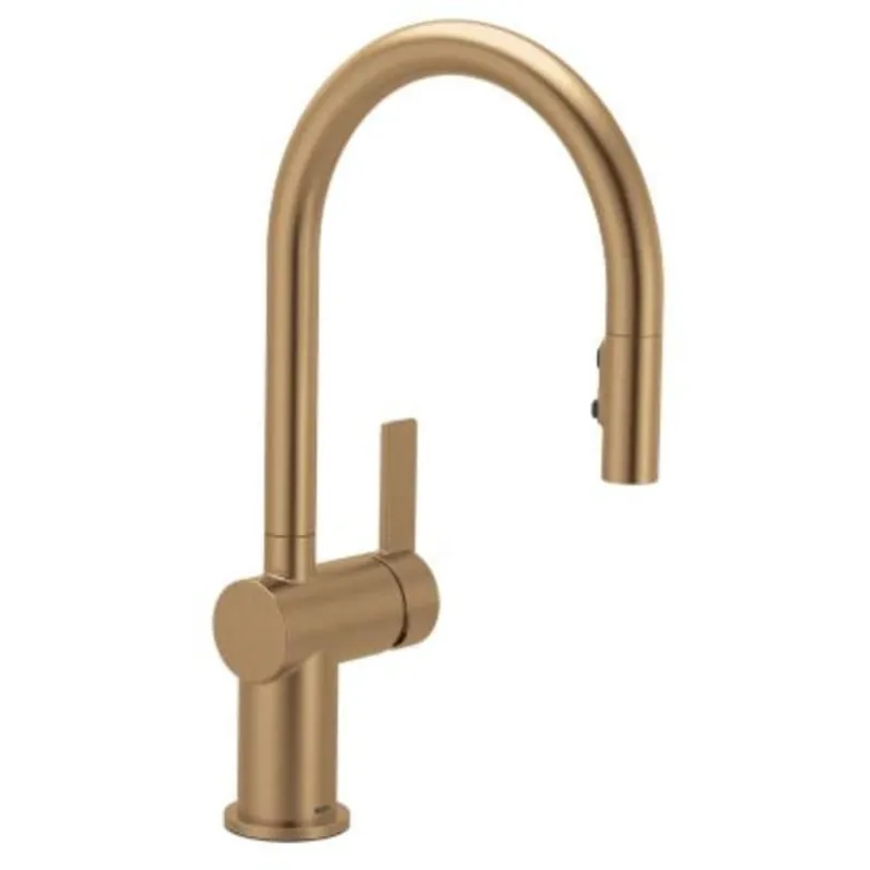 Moen 7622BZG Cia one-handle high arc pulldown kitchen faucet 1.5 GPM