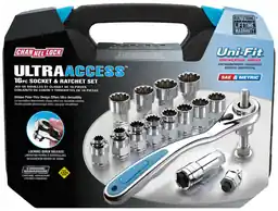 Channellock 39100 16 Pc Pass-thru Socket Set Sae Metric