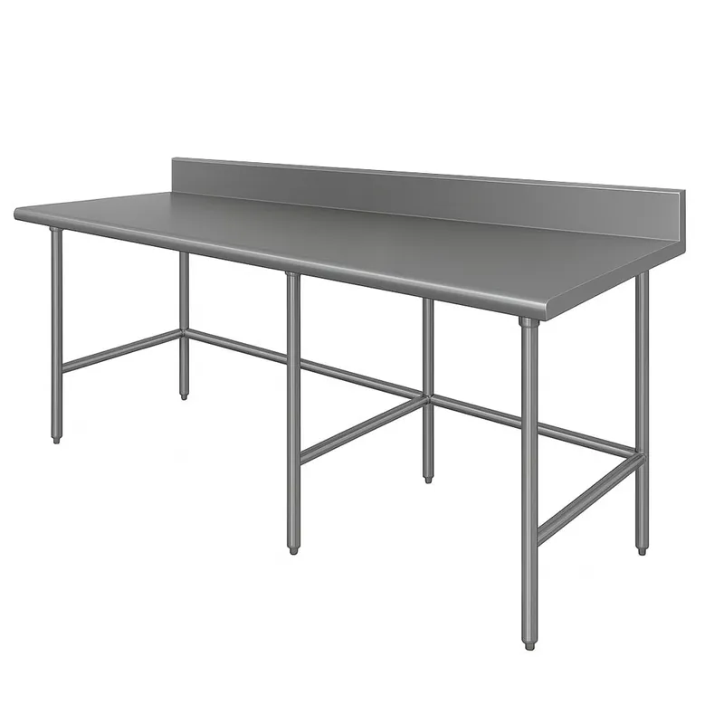 Advance Tabco TKSS308 Work Table 96 inches x 30 inches with 5 inches Backsplash