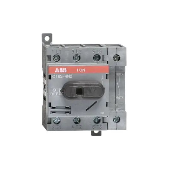 Abb OT63F4N2 Non-Fusible Disconnect Switch 60A DIN Rail/Panel Mount
