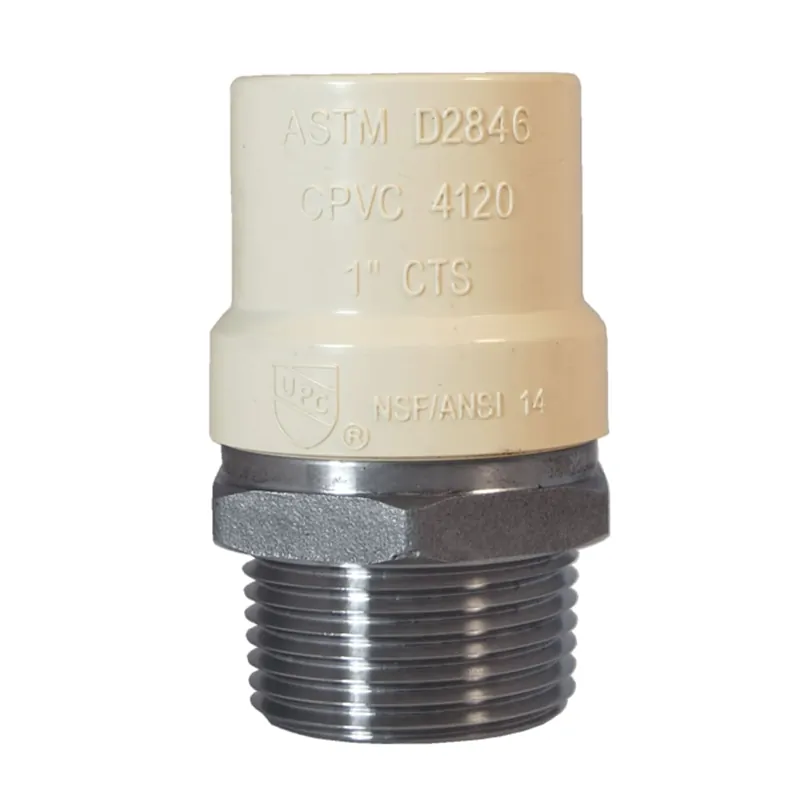 Legend Valve 302-435 1 inches MNPT X CPVC S/S X CPVC Transition Fitting