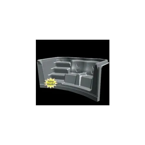 Latham Pool Products st8200b 8 Ft Curved Pool Step White
