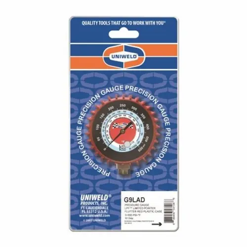 Uniweld g9lad 2.5 in Red High Pressure Lpf Gauge R-134A