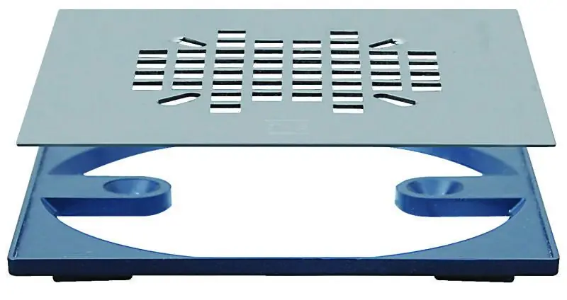 Sioux Chief 821-2QAS Strainer & Adapter Rnd to Sqr Ss
