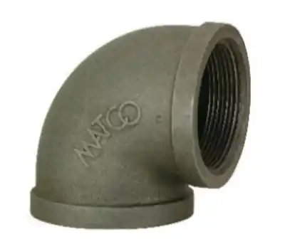 Matco-norca zmbl9005 Black Malleable 90 Elbow 1 in