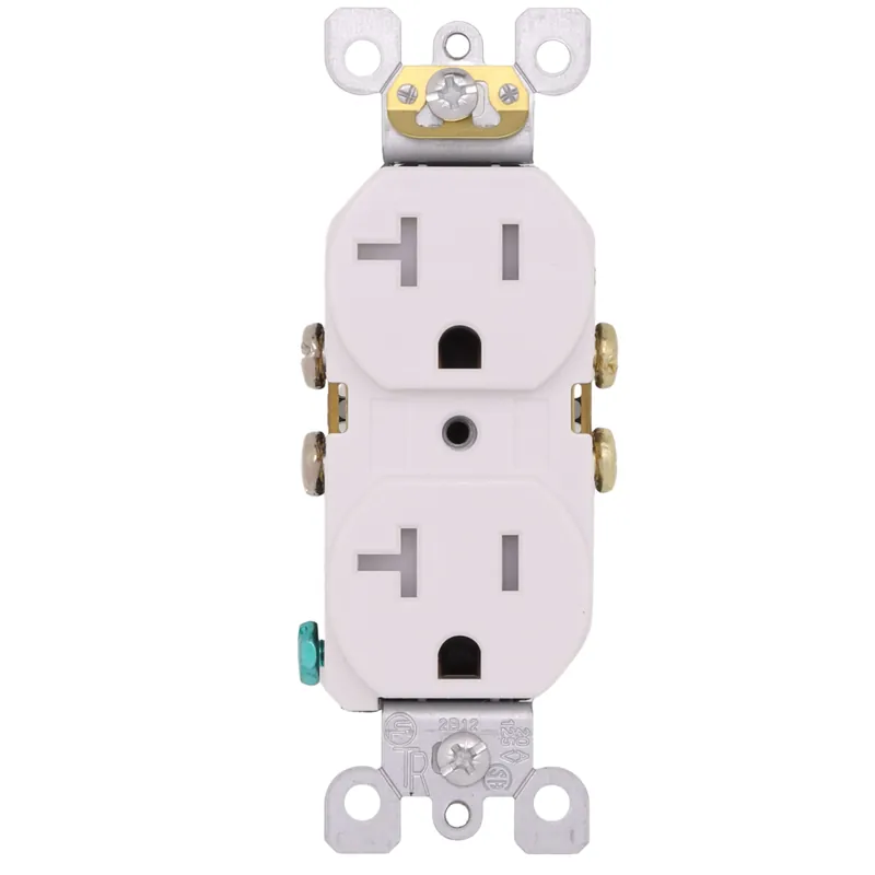Leviton T5820-W 20 Amp Tamper-Resistant Duplex Outlet