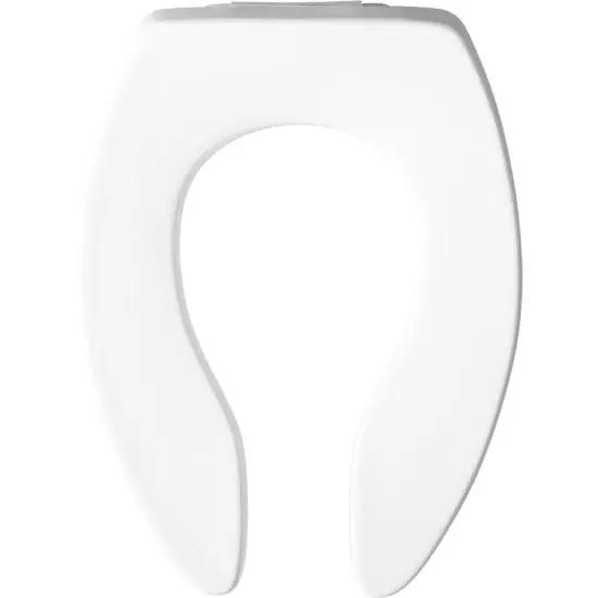 Bemis 1655SSCTWH Elongated Plastic Toilet Seat Never Loosens