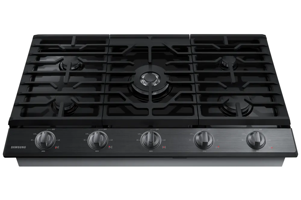 Samsung NA36N6555TG Gas Cooktop Illuminated Knobs