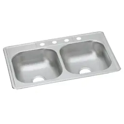 Elkay d-23355-4 Stainless Steel Double Bowl Drop-in Sink