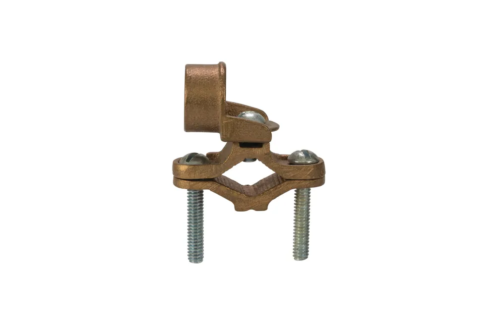 Nsi Industries EG-5 Ground Clamp with Adapter for Rigid Conduit, 1/2 inches Conduit Hub Size, 1/2 inches - 1 inches Water Pipe Size, 10 sol - 2/0 str Ground Wire Range