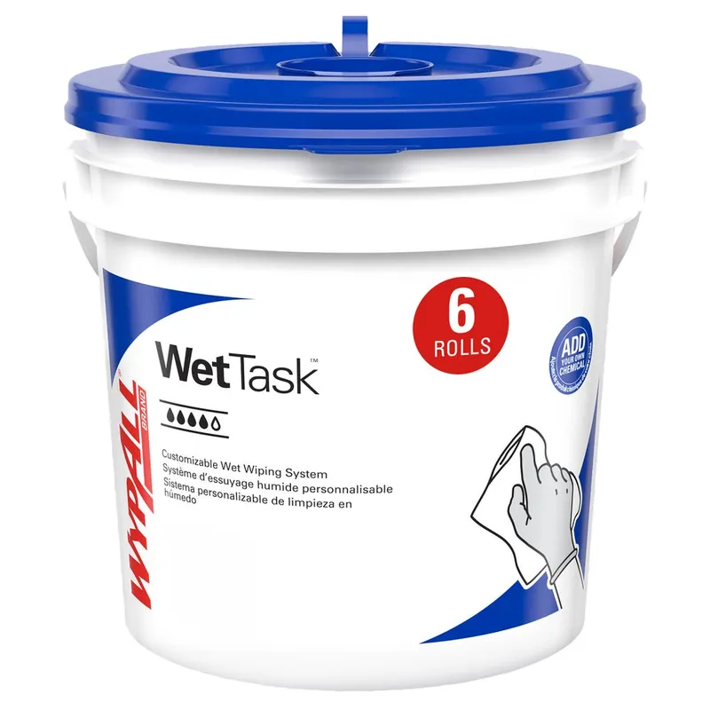 Kimberly-Clark 06211 WypAll® PowerClean™ WetTask™ Wipers for Disinfectants, Sanitizers and Solvents 12.0 inches x 6.0 inches
