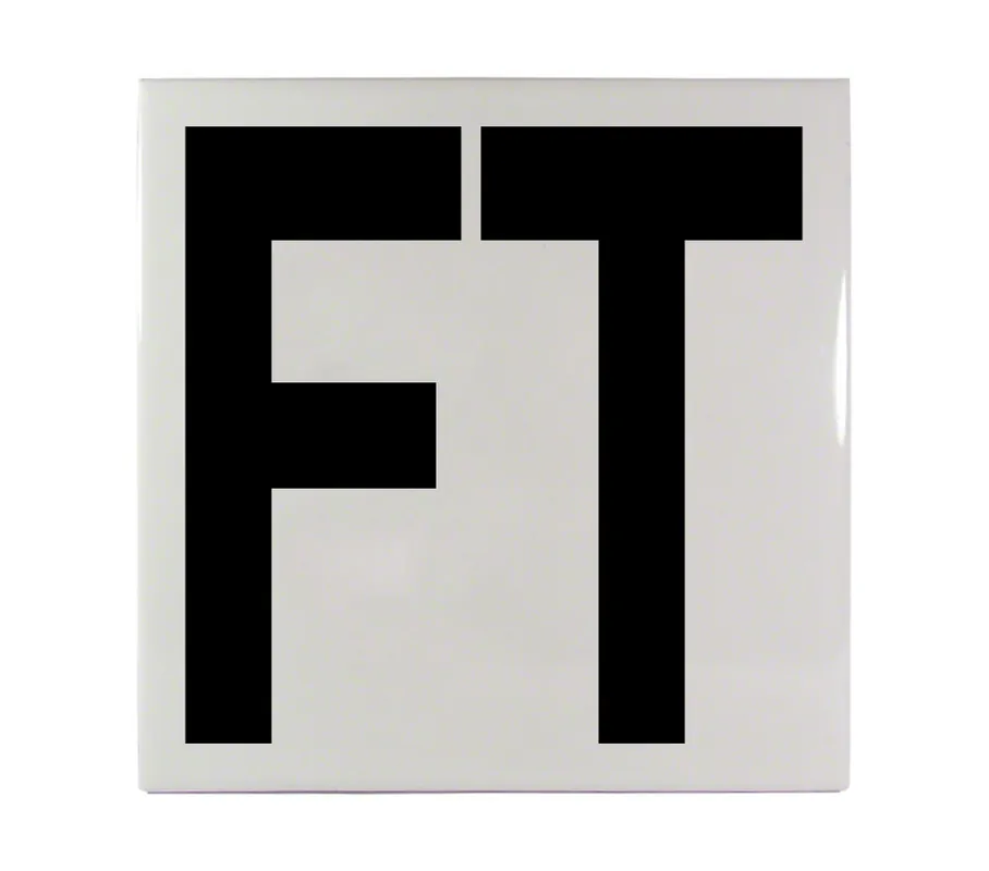 Inlays CC613500 6in Smooth Ceram Tile FT 5in Letters Depth Marker