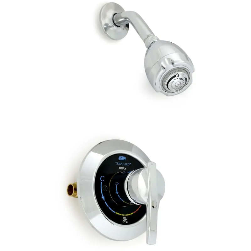 Zurn Z7101-SS-LH Shower Valve with Service Stop and Showerhead