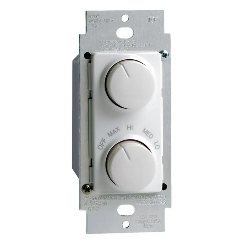 Leviton RTD01-10Z IllumaTech Electro-Mechanical Rotary Dimmer & Fan Speed Control 1.5A 300W