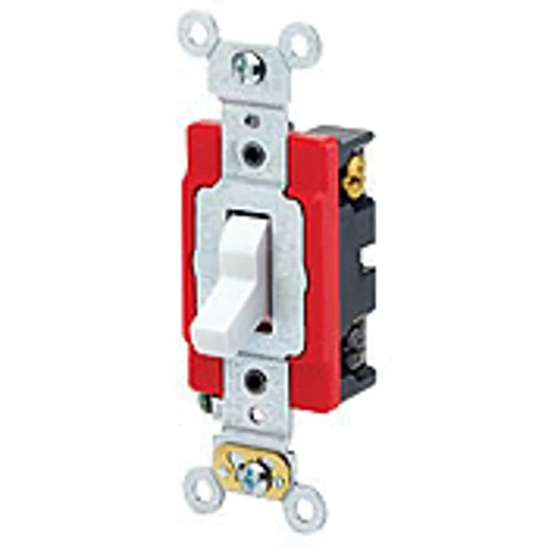 Leviton 1223-2R 20-Amp, 120/277-Volt, Toggle 3-Way AC Quiet Switch