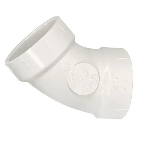 Westlake dwv-d321-015 Dwv Pvc 45 Degree Elbow 1-1/2 in Hub Sch 40