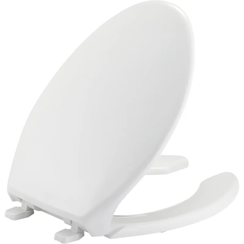 Bemis 1950wh elongated open front with cover commercial plastic toilet seat