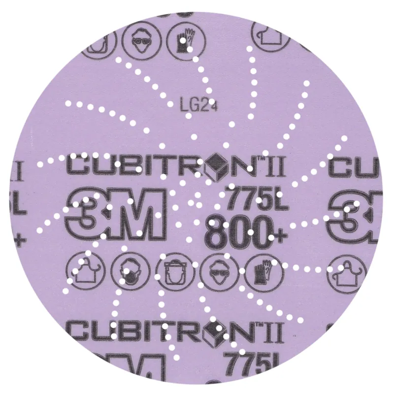 3M 7100383663 Xtract™ Cubitron™ II Film Disc 775L, 800+ 3MIL, 5 in x NH, Die 500LG, 50/Carton, 250 ea/Case