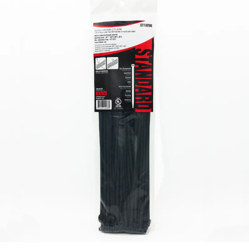 Cambridge CT10286 11 inches UV Black Electrical Tie - 100 PCS