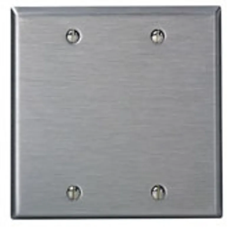 Leviton 84025-40 2-Gang Blank Wall Plate Standard Size
