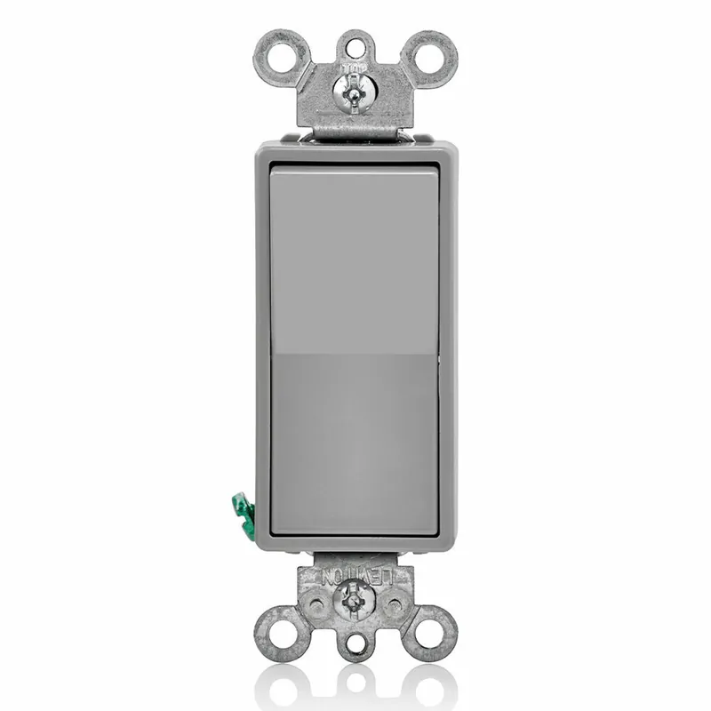 Leviton 5604-2GY Decora Rocker 4-Way AC Quiet Switch 120/277 VAC 15 Amp 2 hp