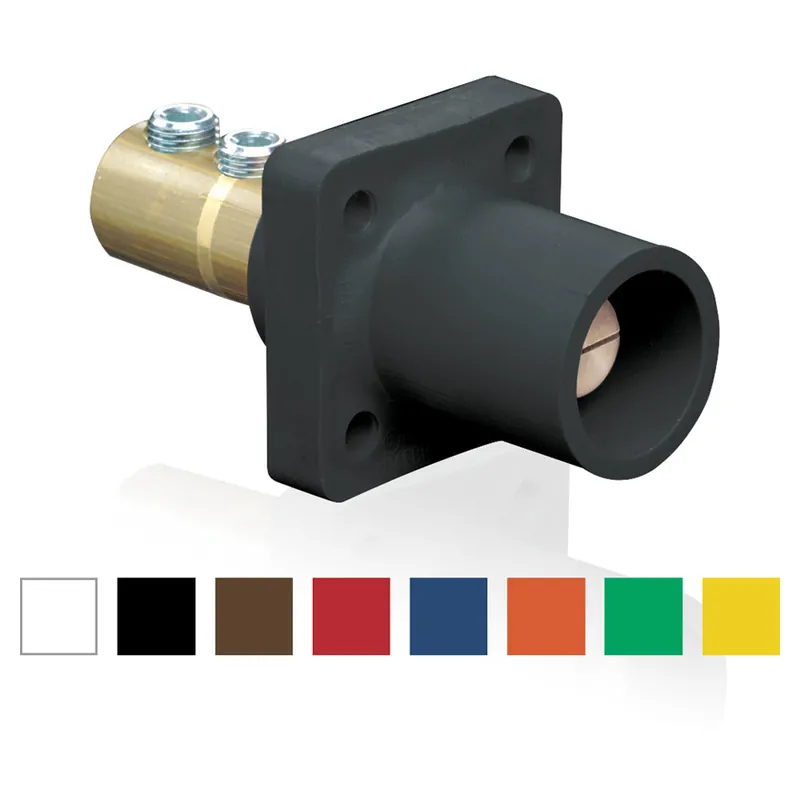 Leviton 16R21-UB 16 Series Single Pole Cam Type Male Panel Receptacle 400 Amperes
